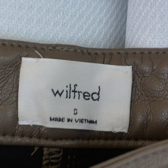 Wilfred Melina Vegan Leather Taupe Pants Sz 0 - Picture 4 of 8